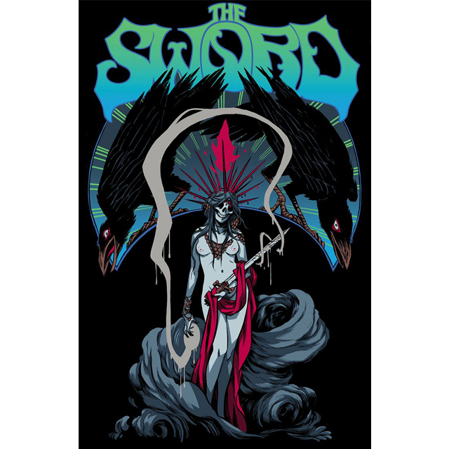 Promo art for the band "The Sword" by Becky Cloonan